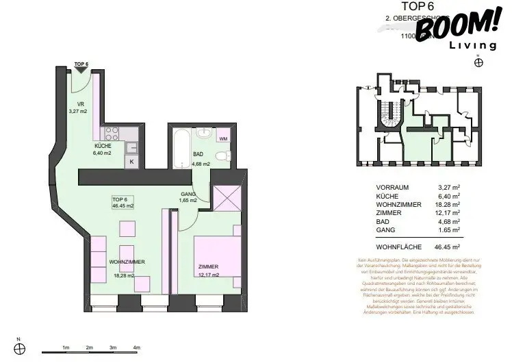 Penthouse with panoramic view and balcony