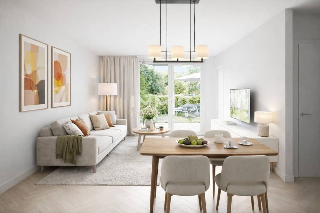 New build apartment with private outdoor spaces