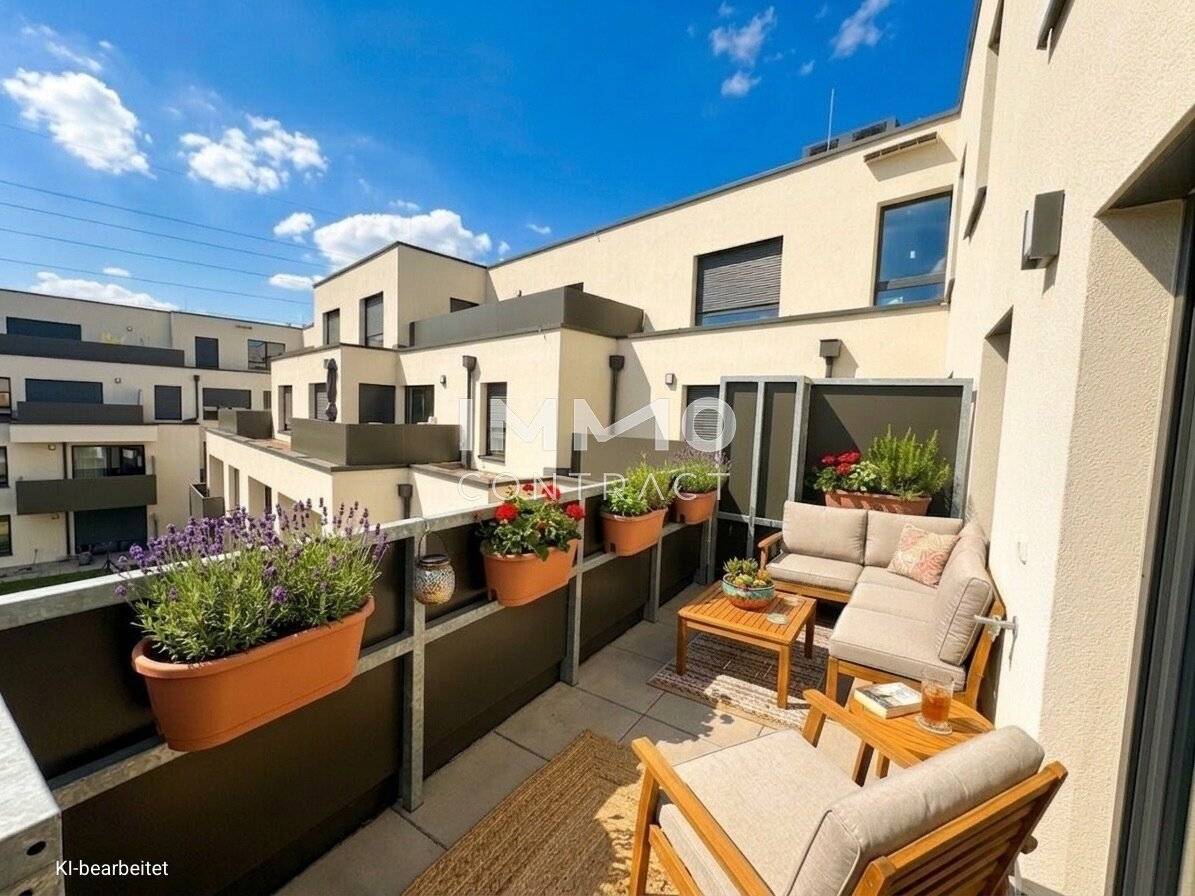 New build apartment with private outdoor spaces