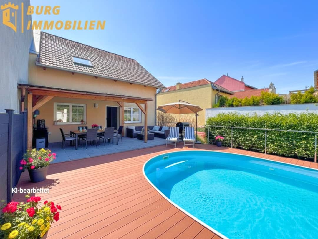 Sanierter Familienhaus mit Pool in Achau