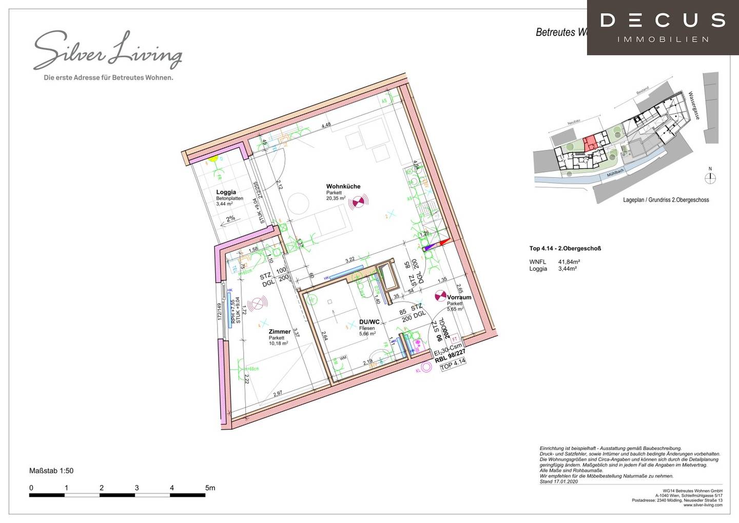 Apartment in Baden city center with assisted living