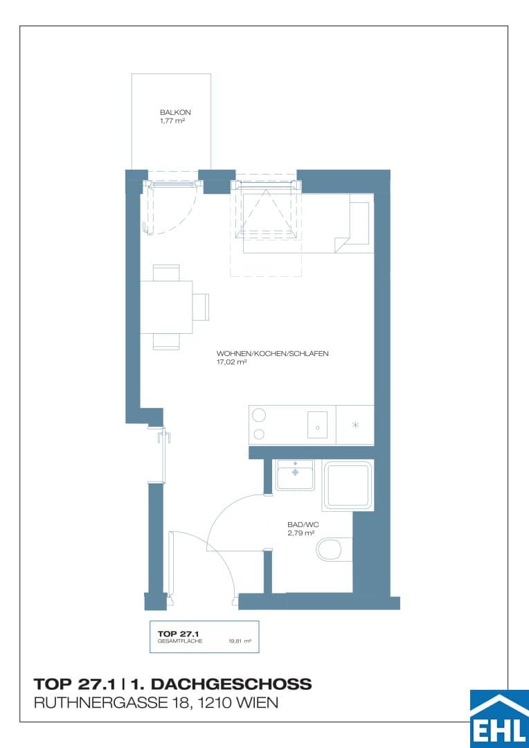 Apartment with balcony near Siemens City yield