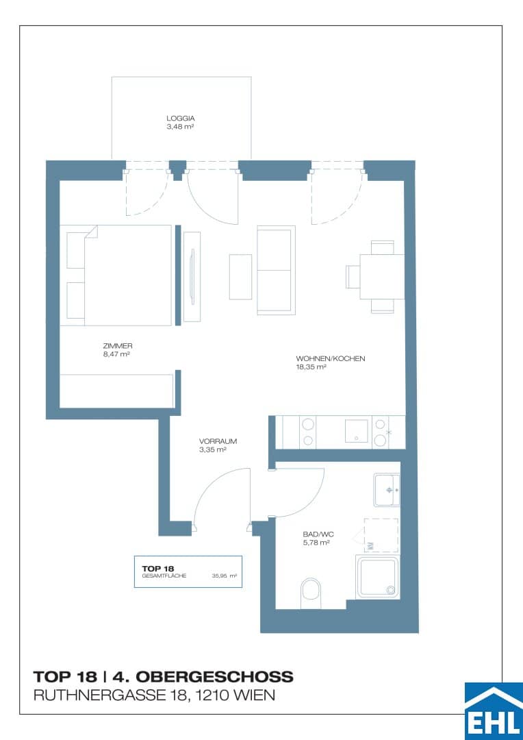 Investment Apartment with Balcony and Elevator in Vienna Floridsdorf