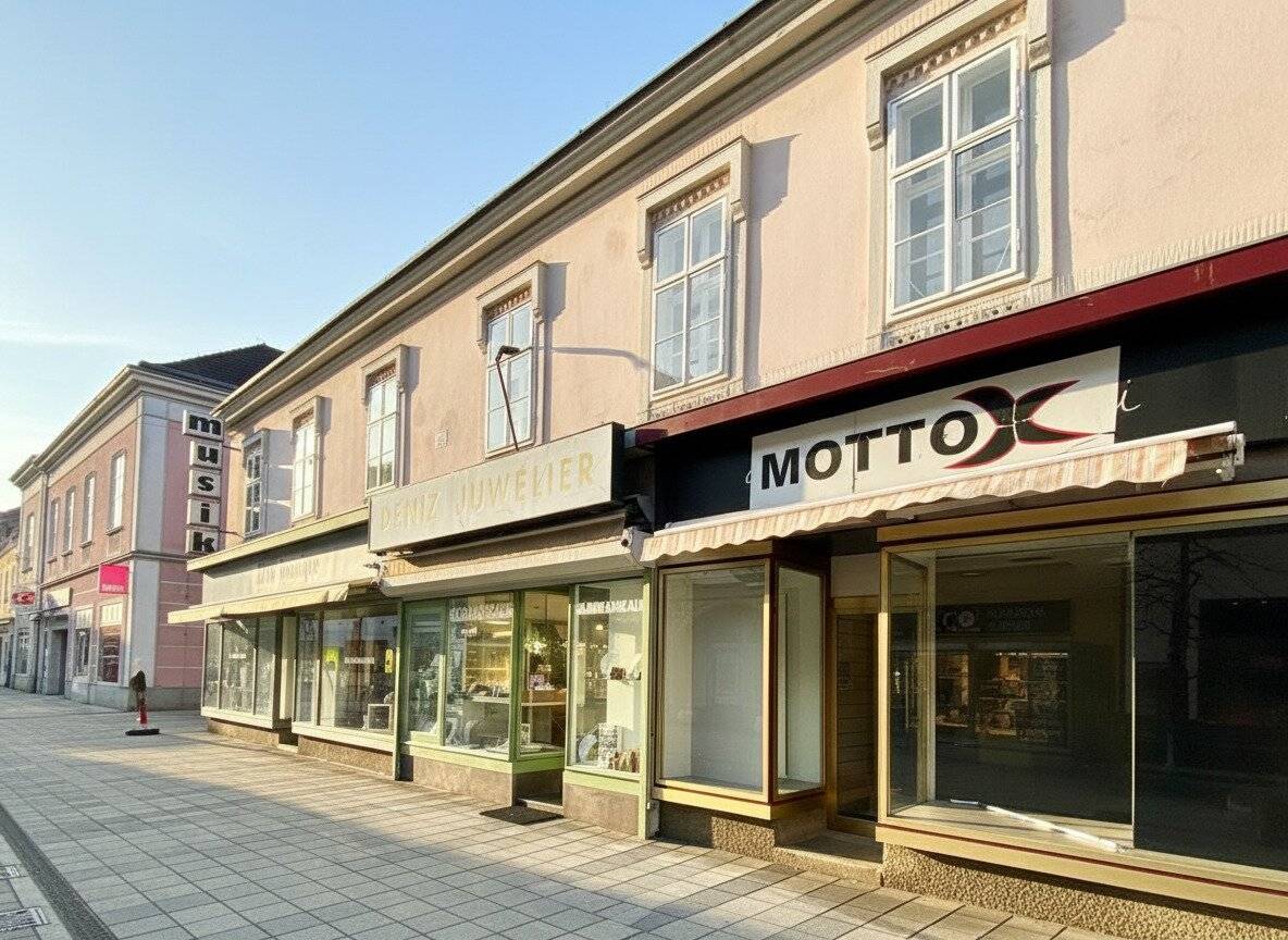 Frequency Location deluxe! 35 m² commercial premises in Herzog-Leopold-Straße | Retro portal with wide window surface | Immediately available for rent to rent