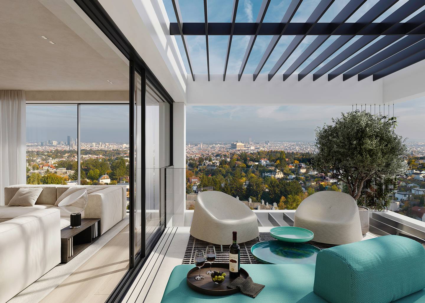 Wohnung mit Panoramablick und Dachterrasse