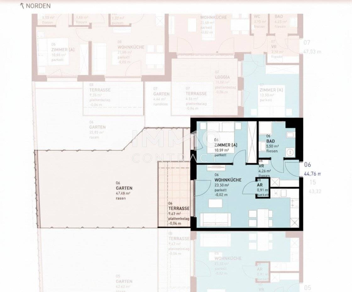 Apartment with private garden in Donaustadt