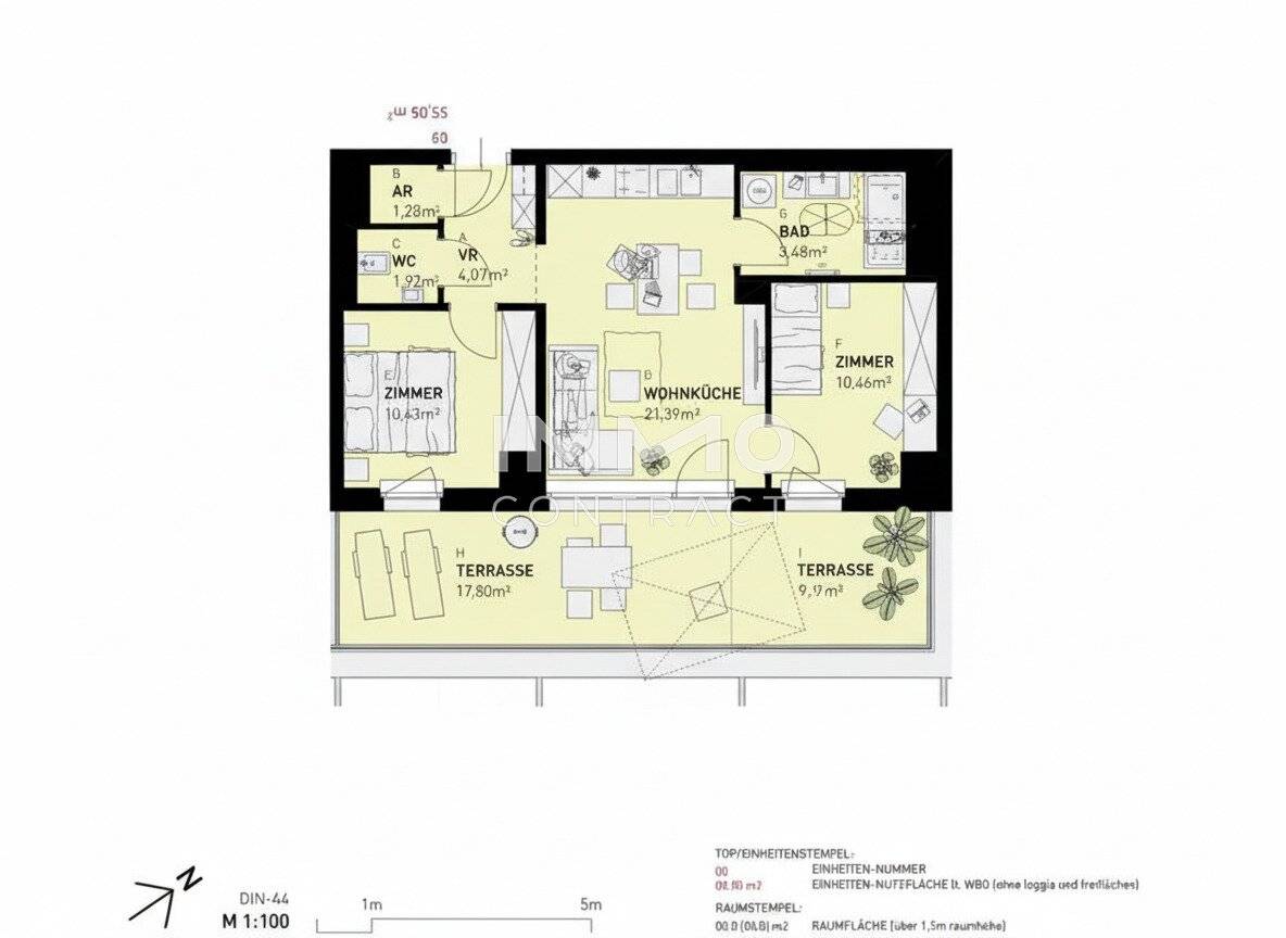 Attic apartment with terrace new build project