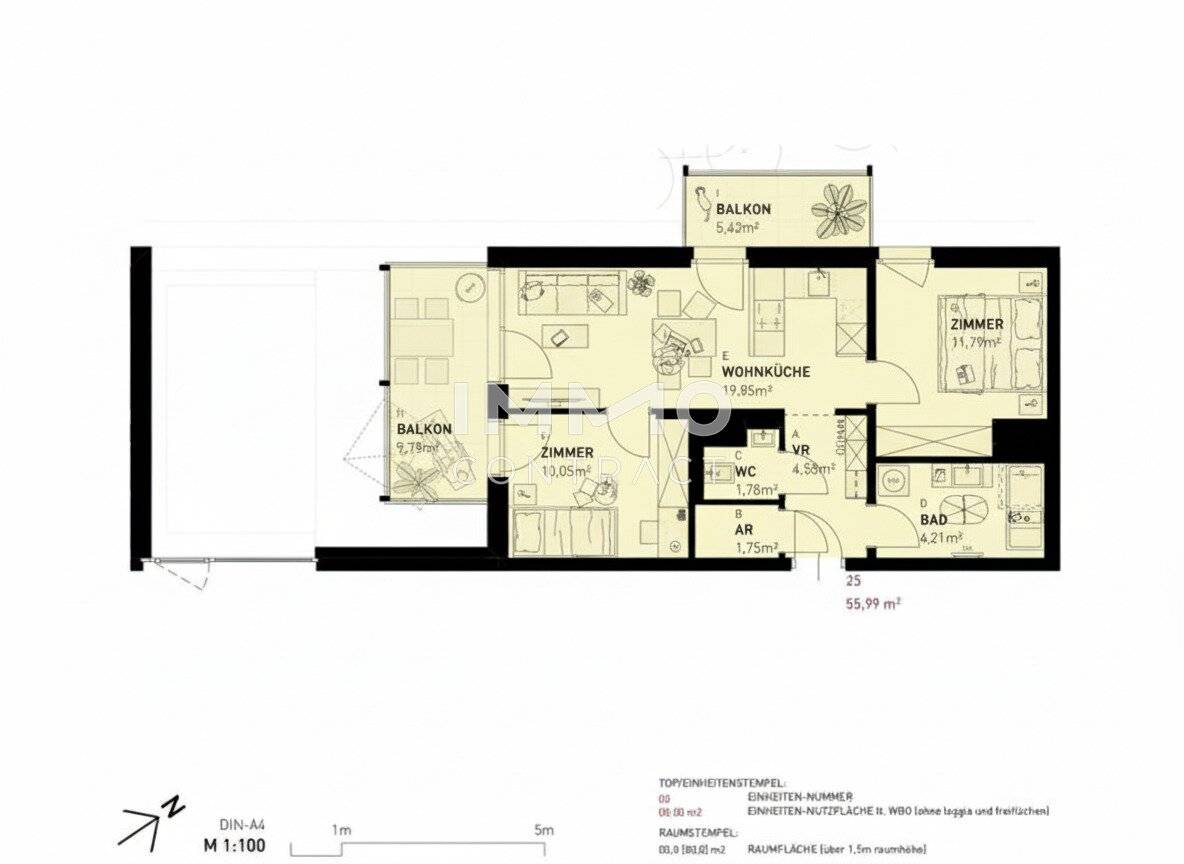 Neubauwohnung mit privater Außenfläche und Erstbezug