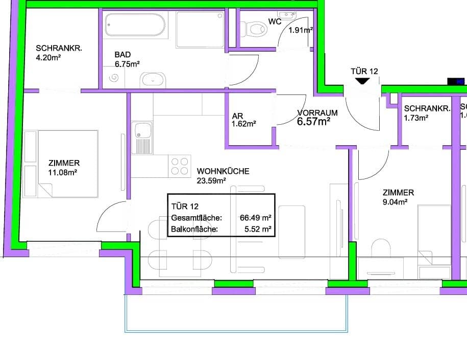 ANLEGERHIT! Stilvoll wohnen in 1210 Wien – attraktive 3-Zimmer-Neubauwohnung *FLODO 105*