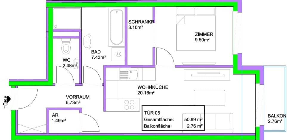 2-Room New Build Flat Vienna 21