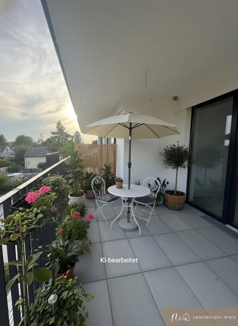 New build apartment first occupancy south terrace Seestadt