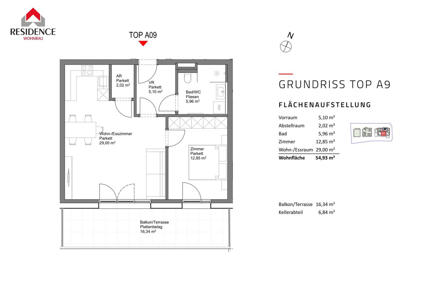 Neubauwohnung ruhige Lage im Grünen mit Terrasse