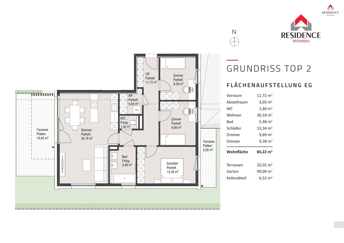 Apartment garden and terraces in Elisabeth Vorstadt
