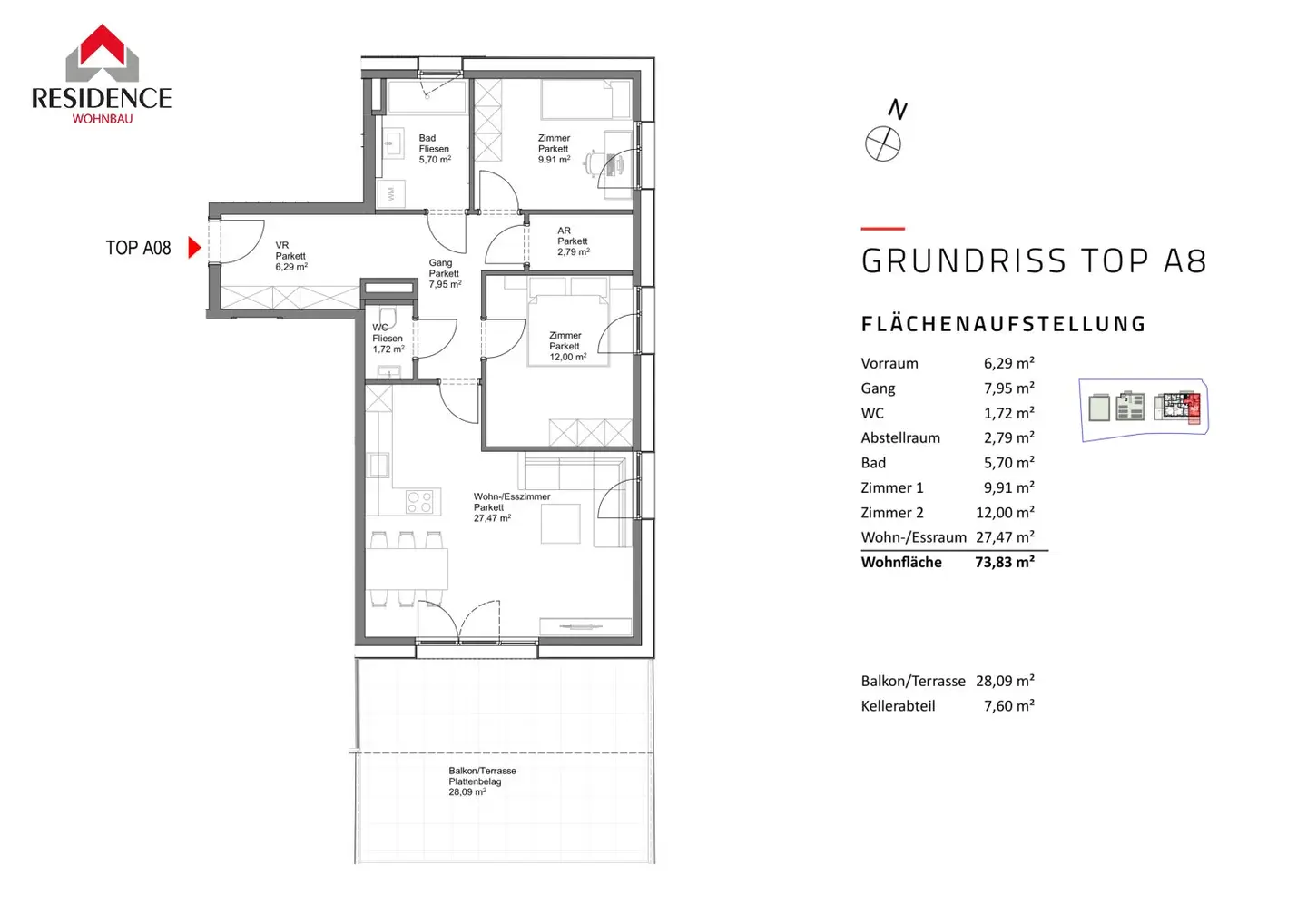 Apartment first occupancy new build terrace