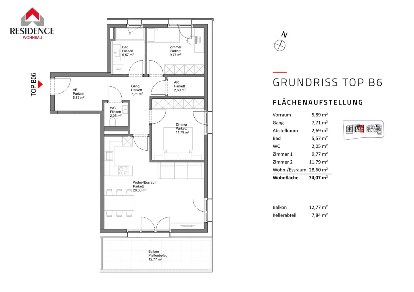 New build apartment with balcony Neumarkt am Wallersee