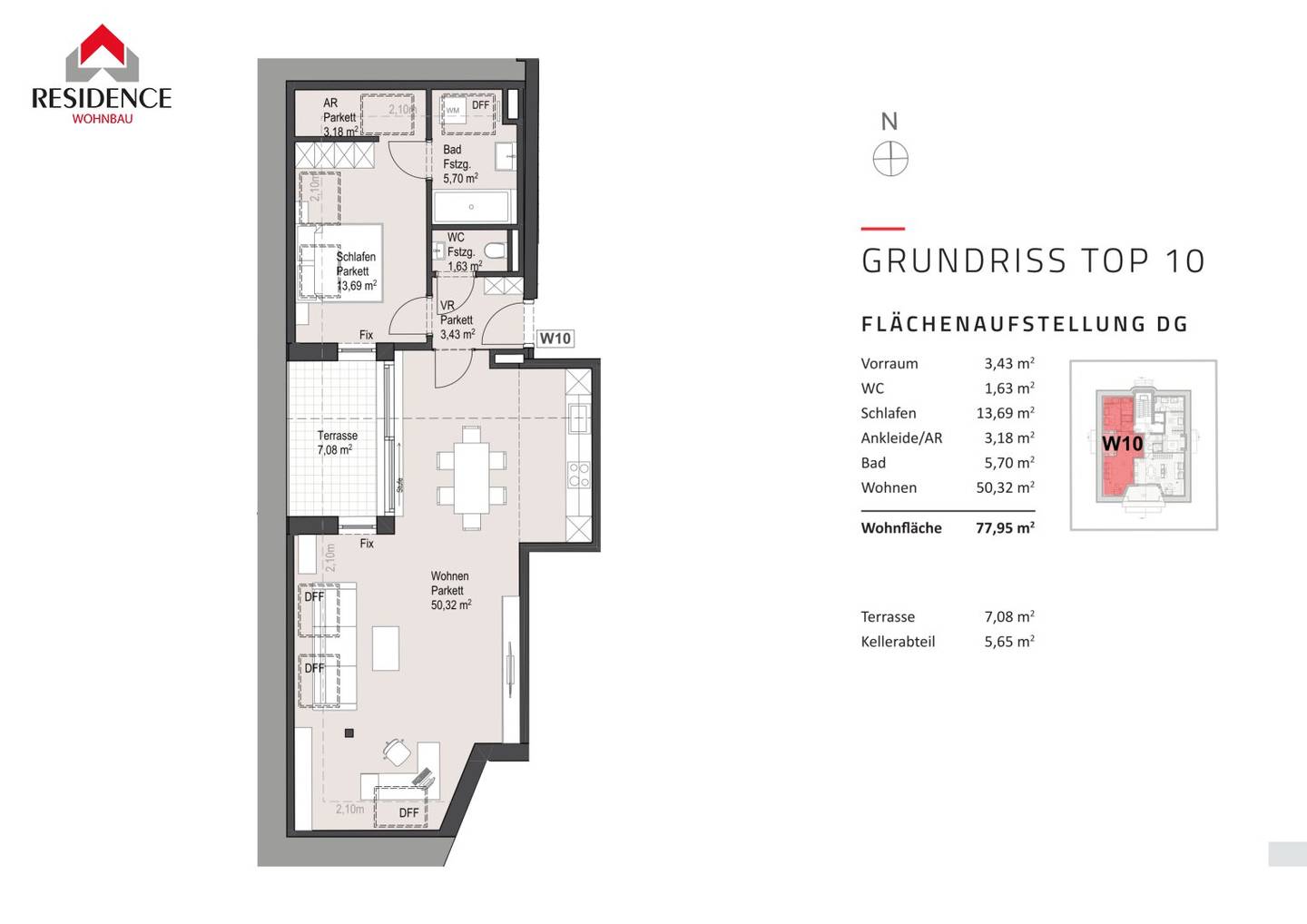 Attic apartment Ceconi House with west terrace