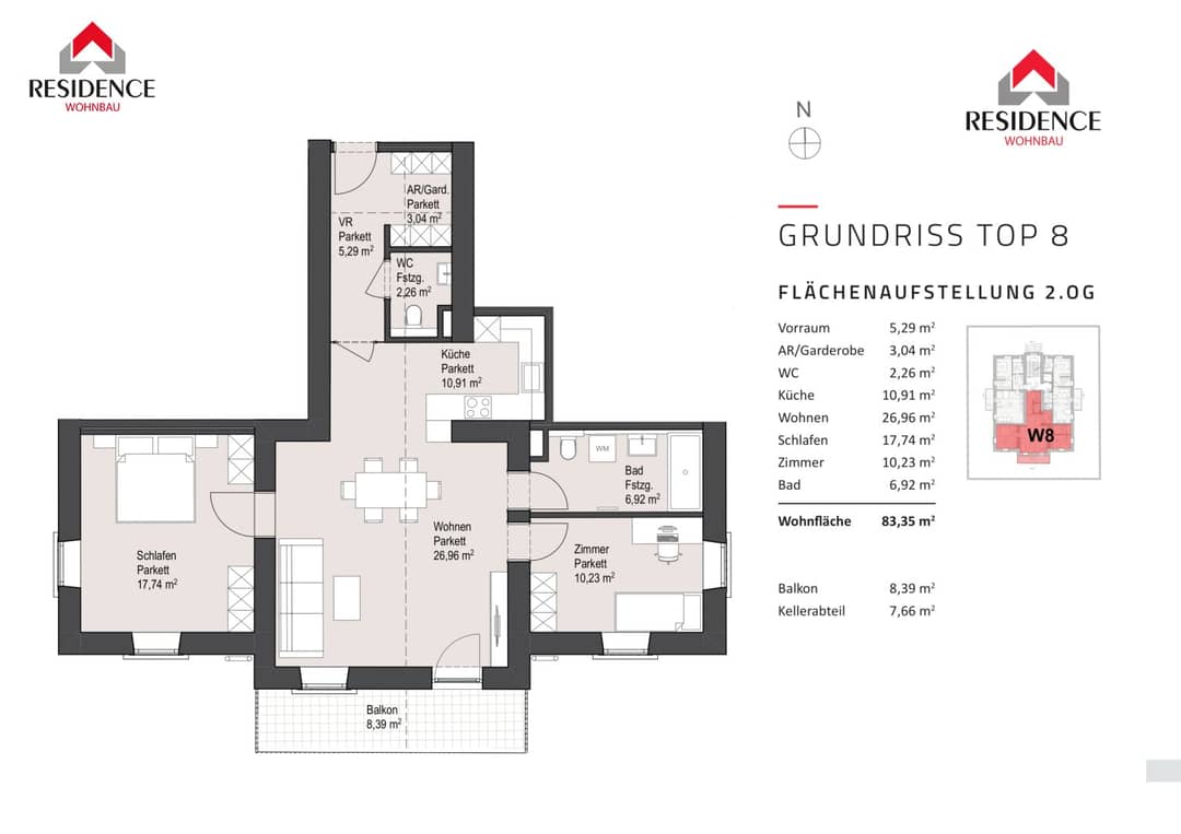 3-Zimmer-Altbau in Salzburg mit Balkon