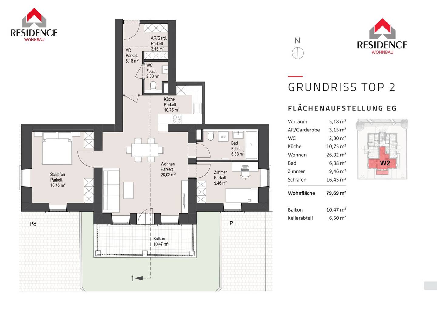 Renovated apartment with elevator and balcony