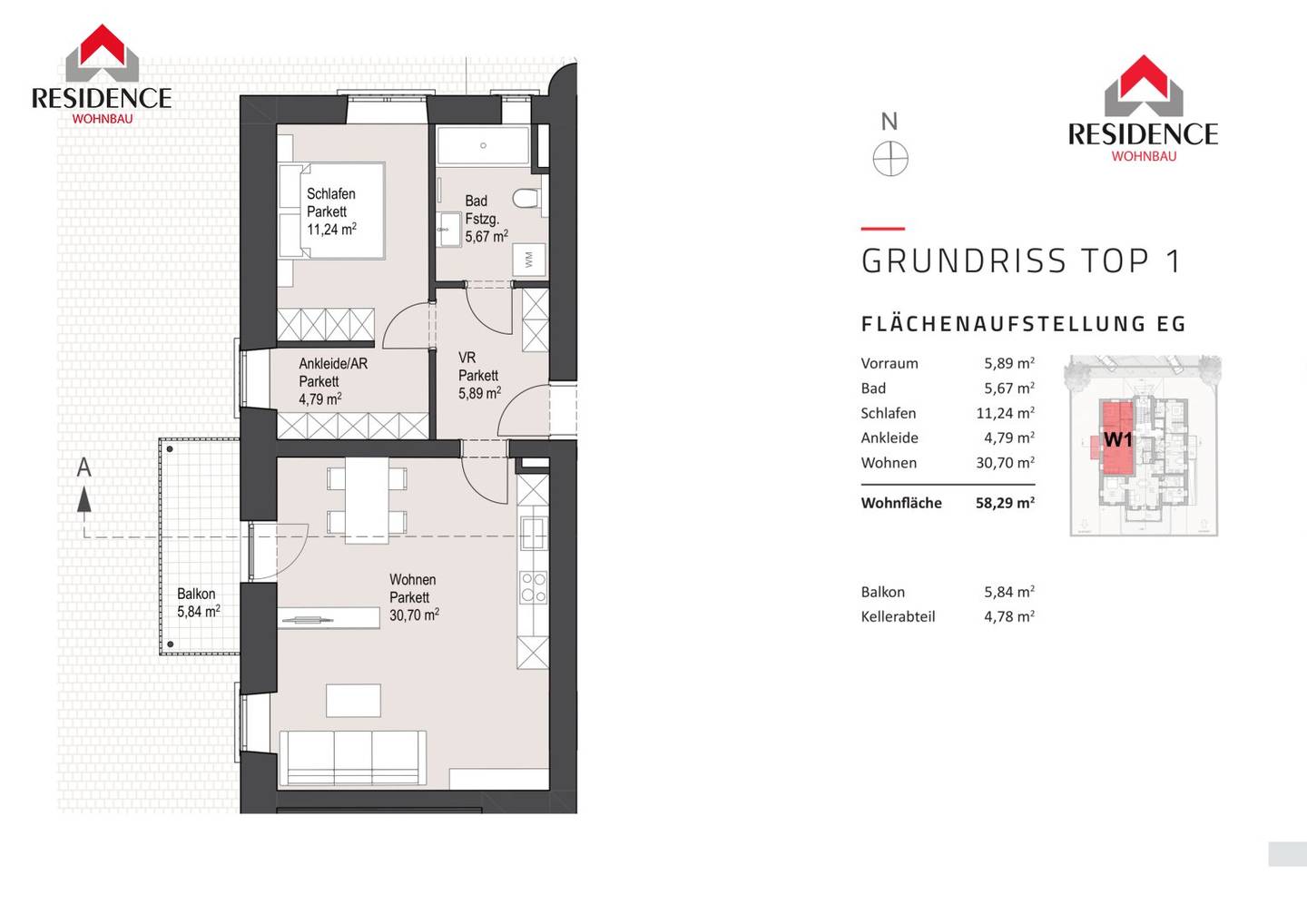 Wohnung mit Aufzug Balkon Elisabeth Vorstadt