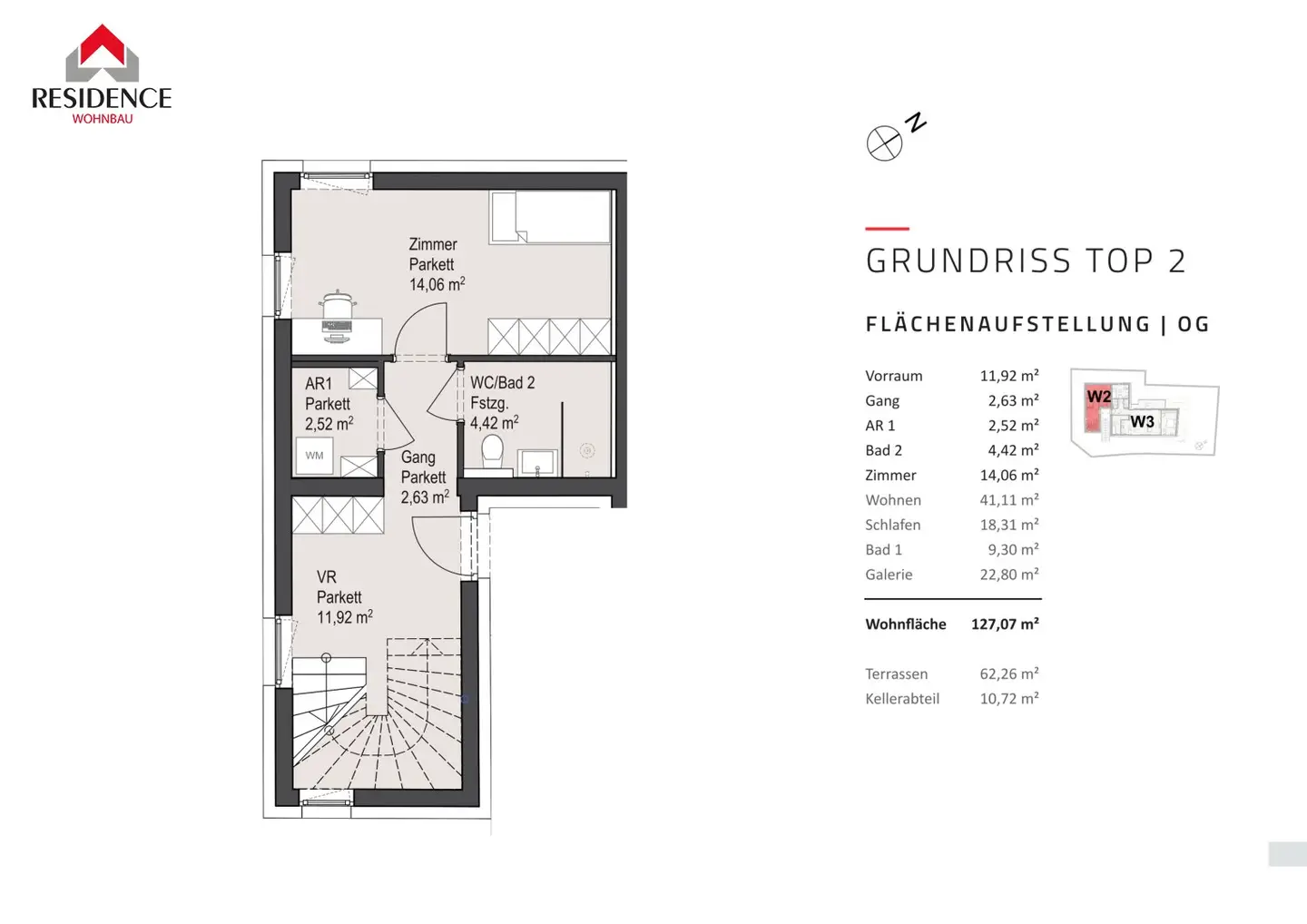 Maisonettewohnung mit Galerie und Westterrasse