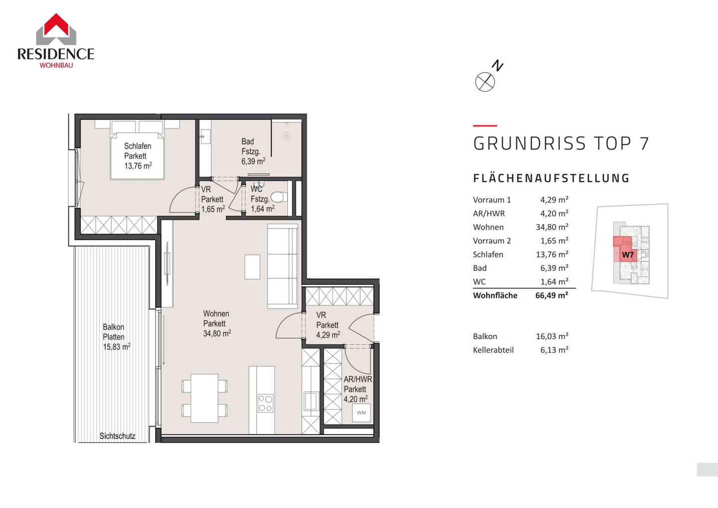 Apartment in Parsch new build with west balcony