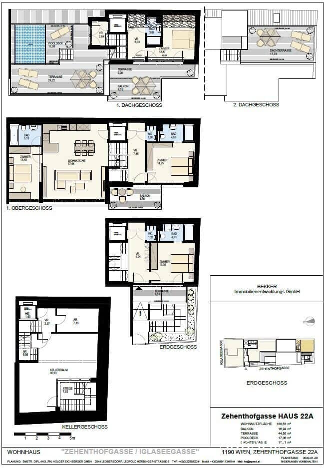 Penthouse with Pool and Rooftop Terrace in Döbling
