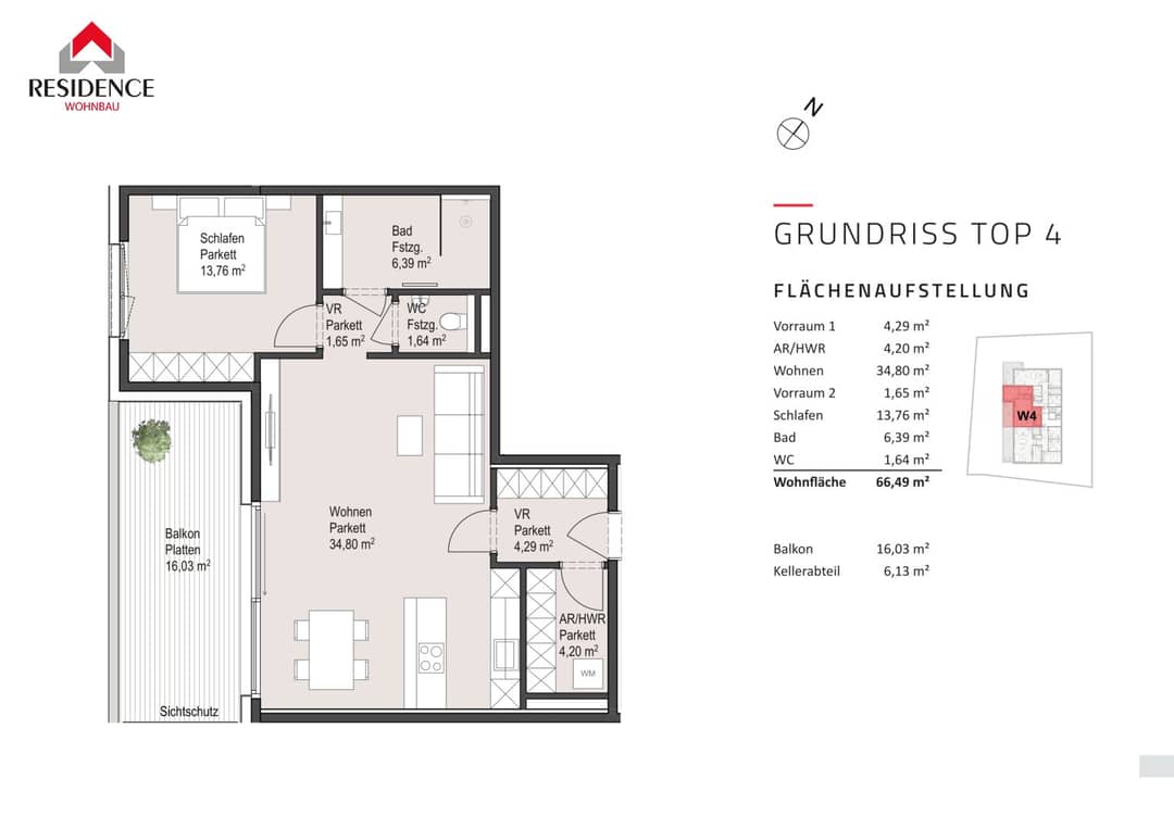 2-Room New Build Apt with Balcony in Parsch