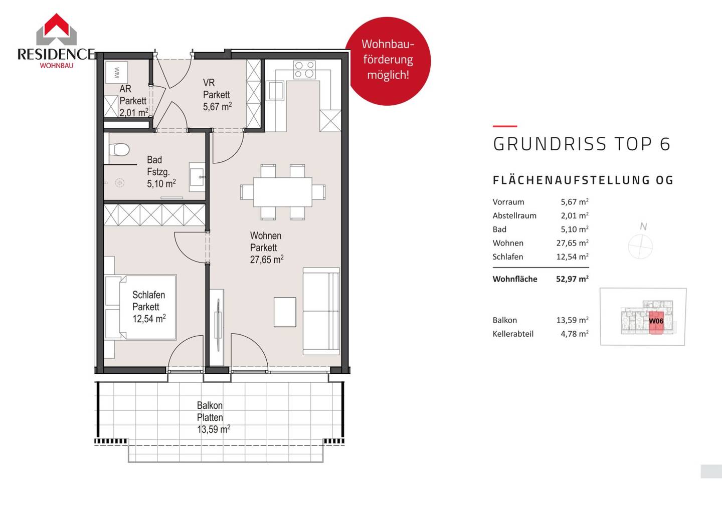 Wohnung in Parsch Neubau mit Balkon und Lift