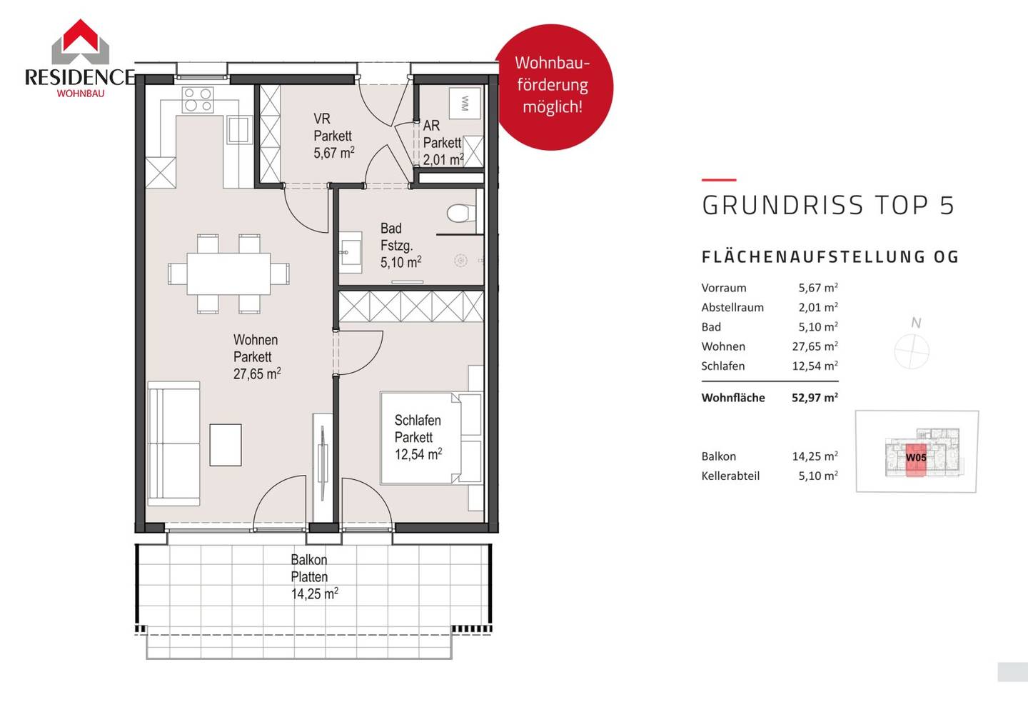 New build apartment with balcony near Preuschenpark
