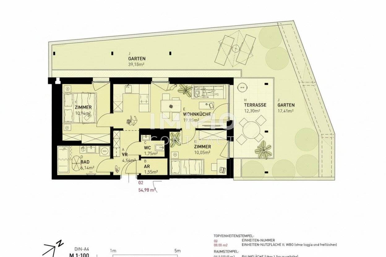 Erdgeschosswohnung mit Garten und Terrasse