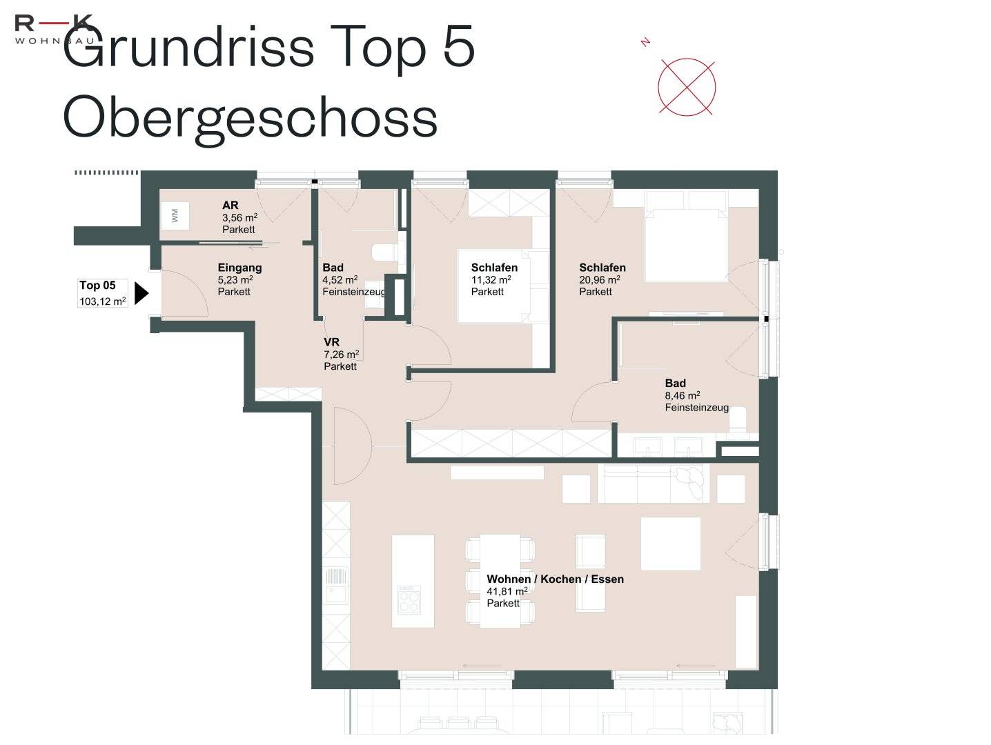 New build apartment with terrace
