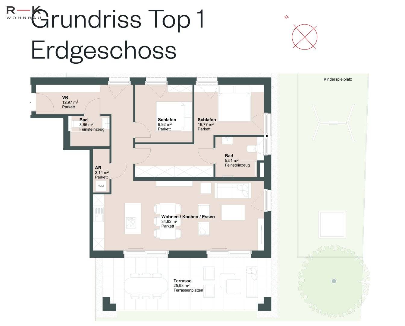 Ground floor apartment with private garden