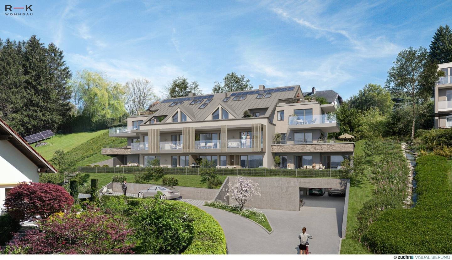 New build apartment with lift balcony near lake