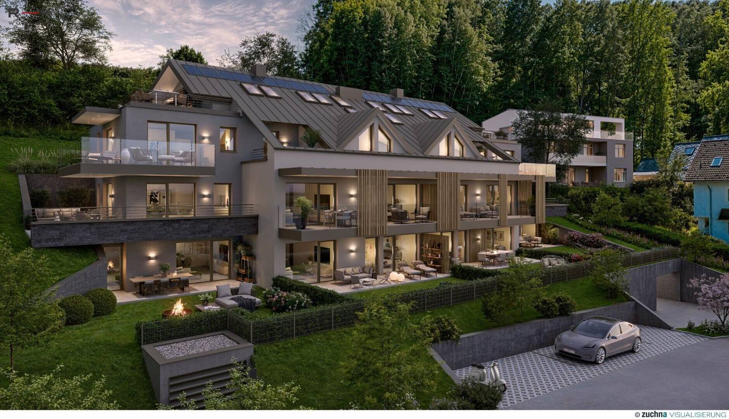 Garden apartment with large terrace and panoramic view
