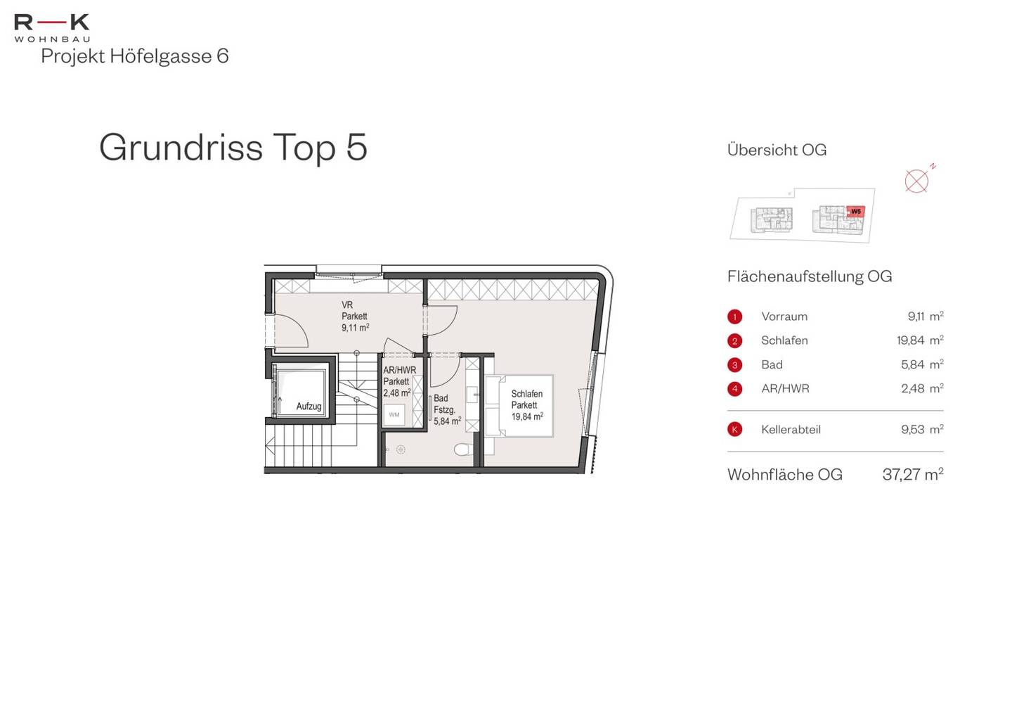 Wohnung mit Dachterrasse und Bergblick