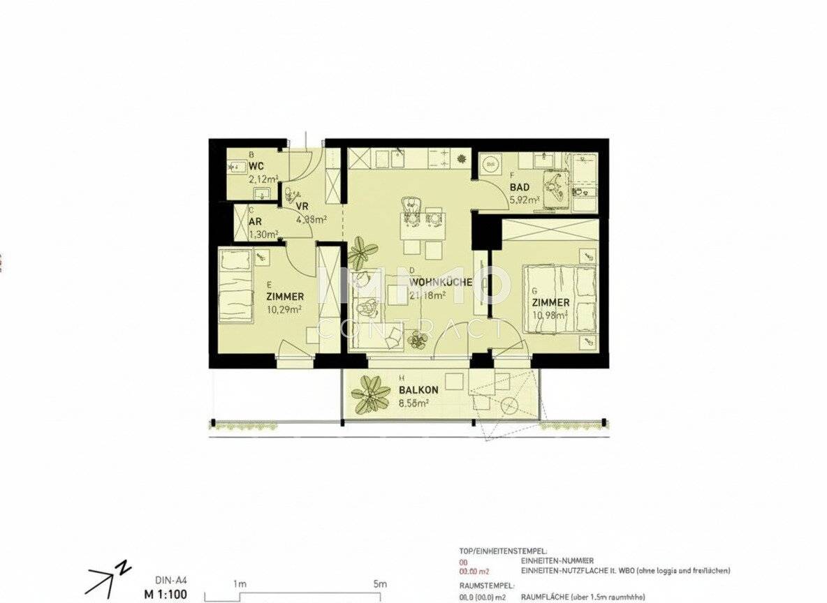 Brand new apartment in Donaustadt with balcony