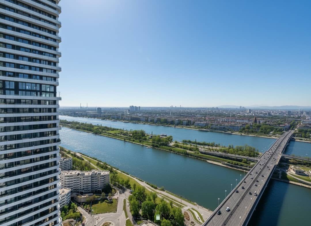Wohnung mit Panoramablick und Loggia an der Donau