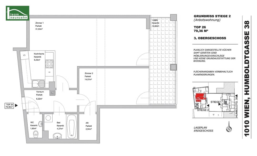 Ruhige 2-Zimmer-Wohnung Favoriten