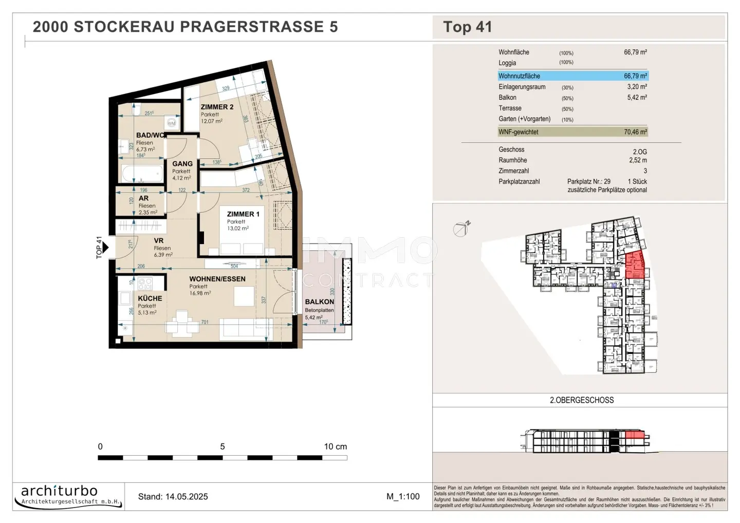 Apartment in new build with garden and terrace