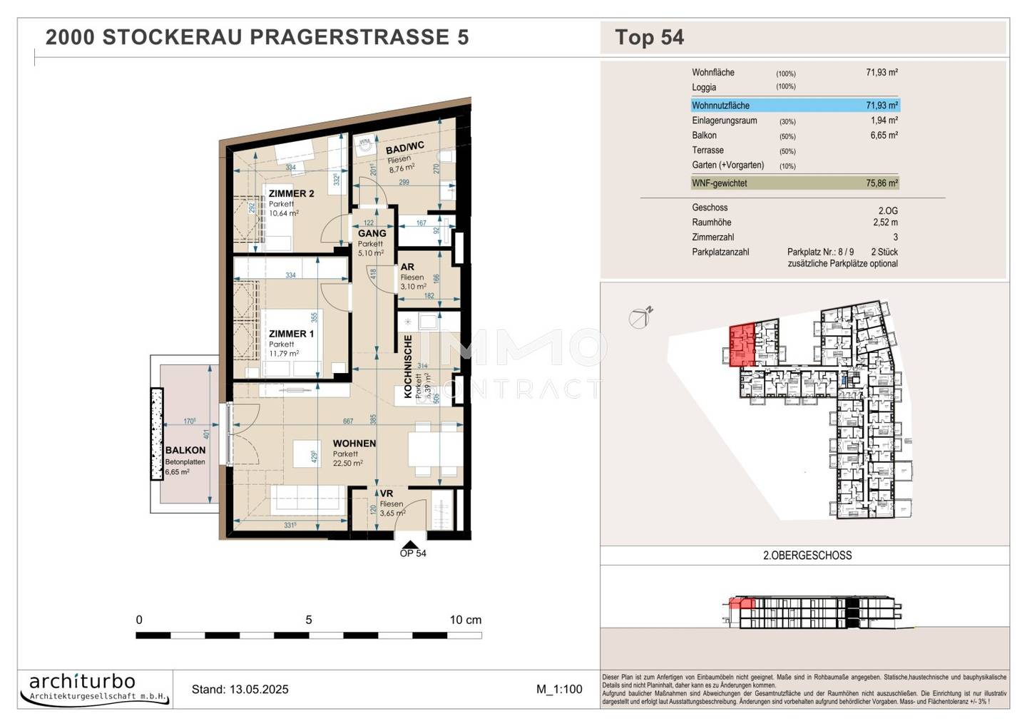 Apartment in Stockerau with balcony and garage