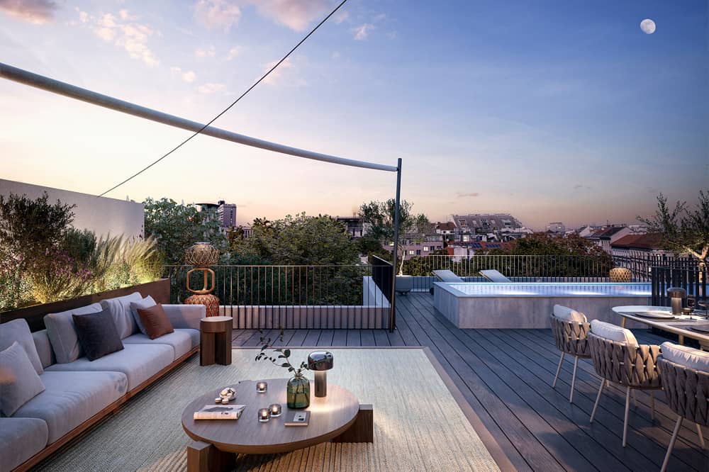 Penthouse mit privatem Pool und drei Terrassen