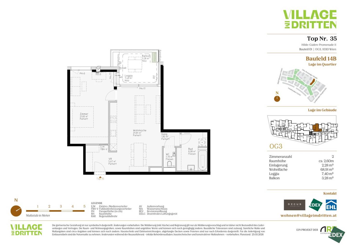 New build apartment with outdoor space and loggia