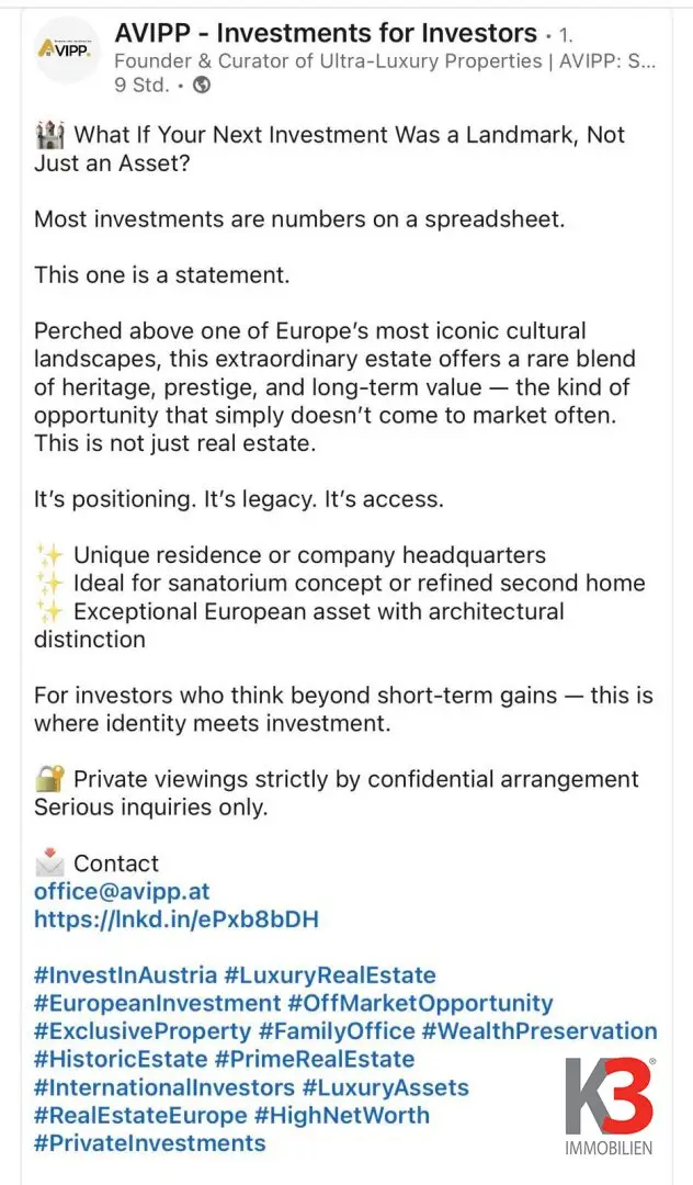 K3 - What If Your Next Investment Was a Landmark, Not Just an Asset?