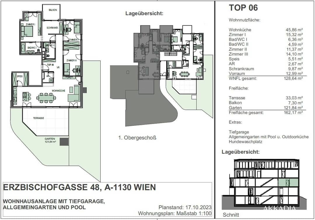 Family apartment with private garden on 1st floor, Hietzing