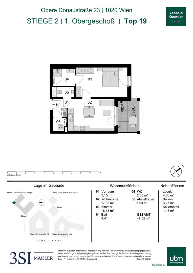 New build apartment first occupancy in Augarten
