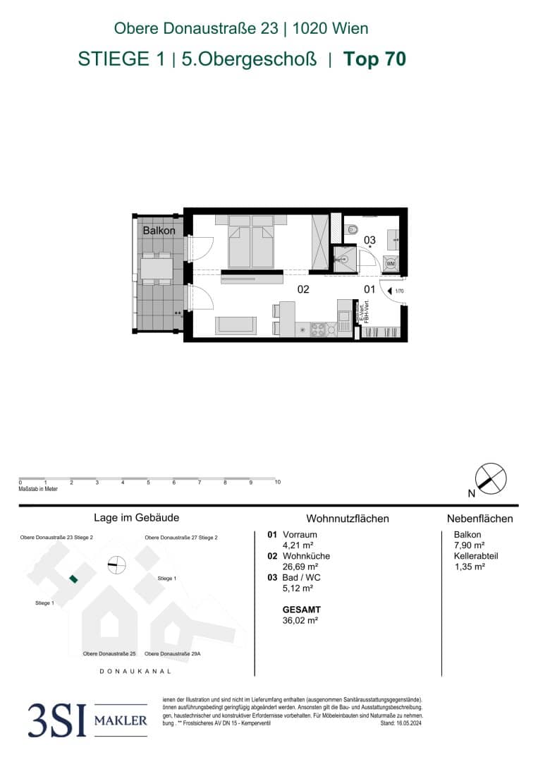 Wohnung Neubau im Augartenviertel mit Balkon