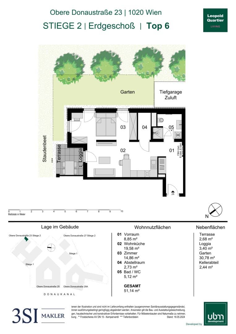 Neubau Erstbezug Wohnung mit Garten Loggia