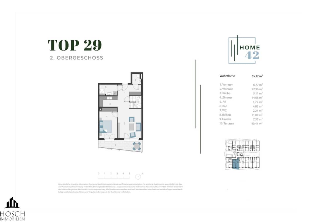 Maisonette Tullnerbach SO Orientation