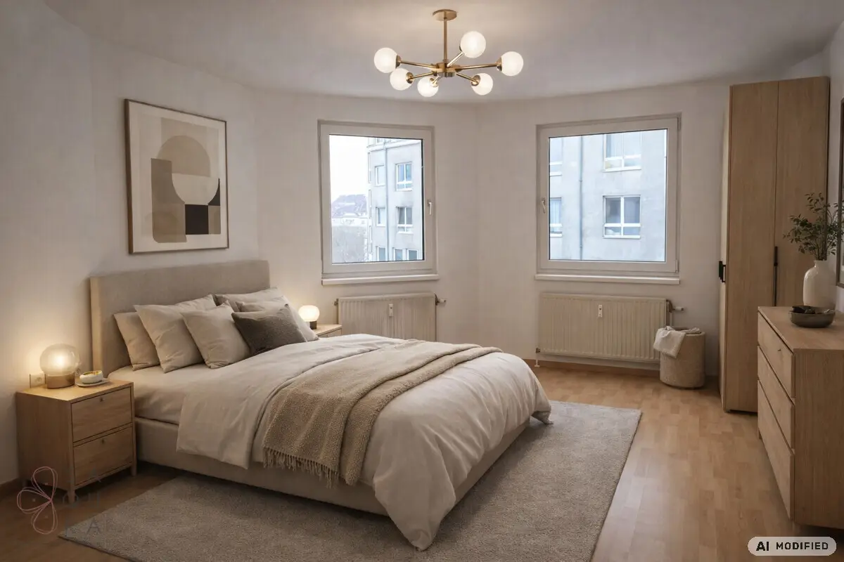 Wohnung with a view of greenery and bright rooms