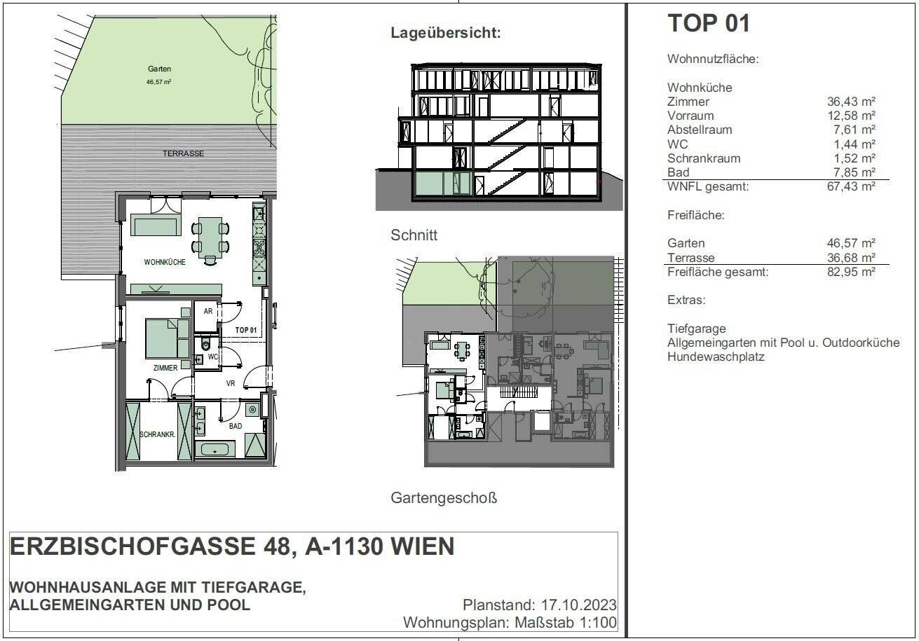 Wohnung mit Garten und Terrasse Lainzer Tiergarten